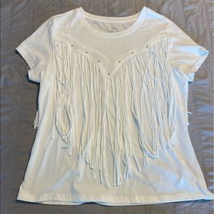 Boot Barn / Idyllwind White Fringe Tee - new